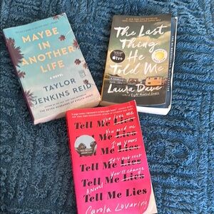 Set of Three Novels by Taylor Jenkins Reid, Laura Dave, and Carola Lovering